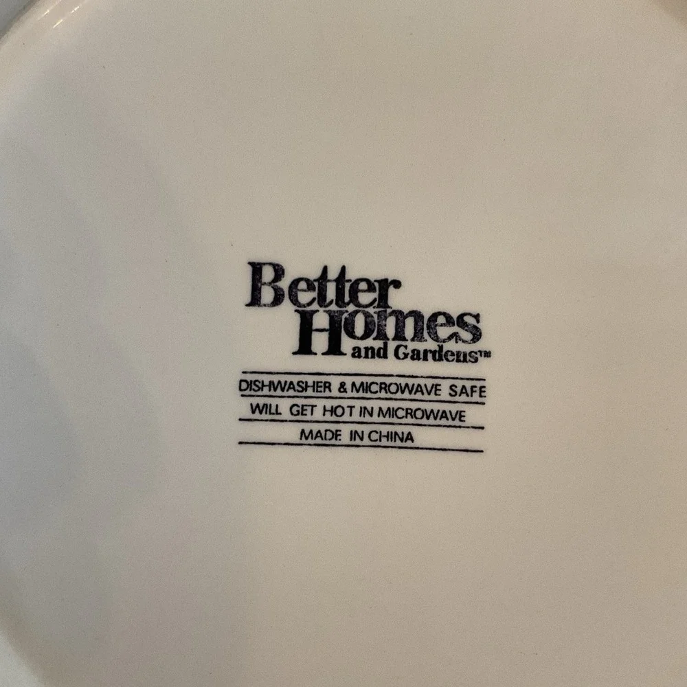 Better Homes And Gardens Renes Dinner Plates Blue Scrolls Set Of 3 Lot #1